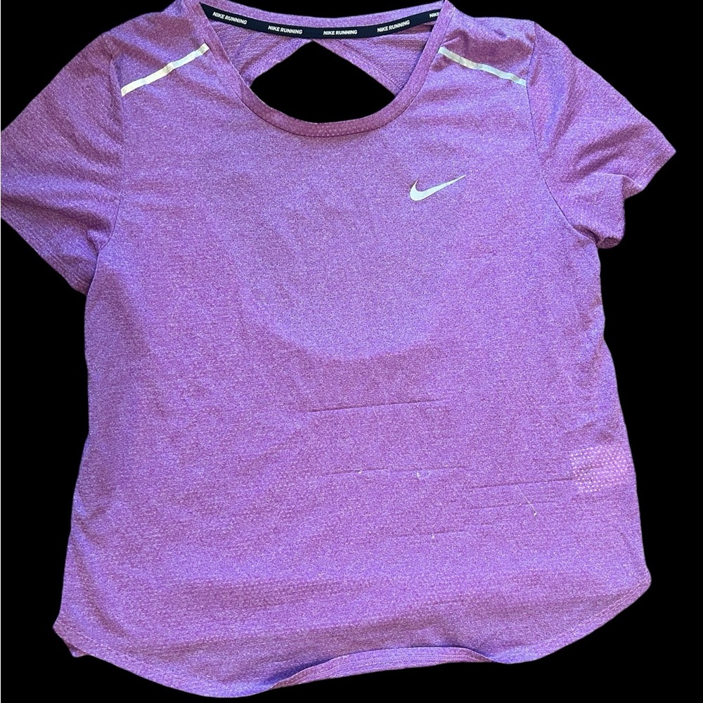 Y2K women’s Nike dri fit purple running t shirt size medium